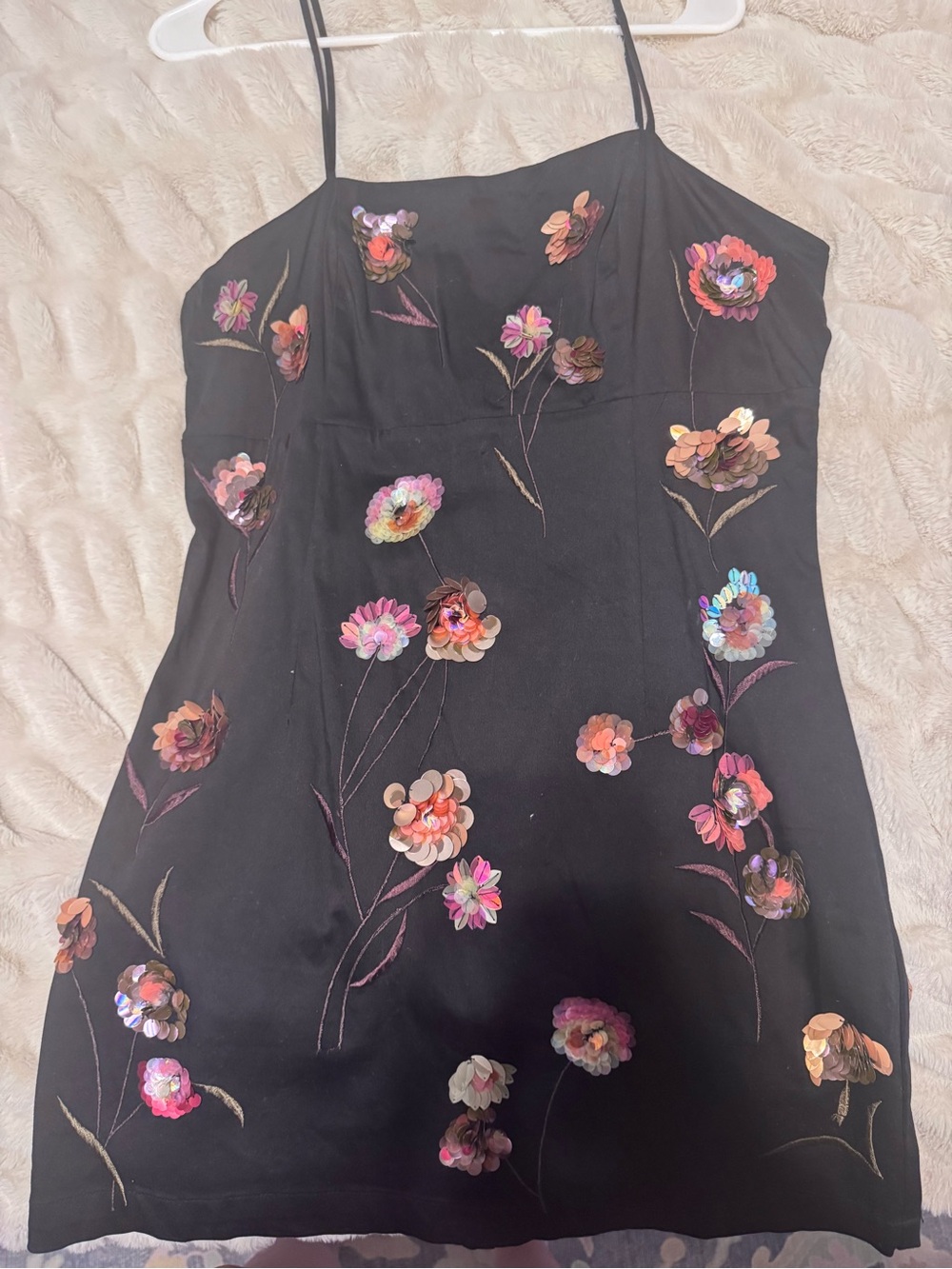Maeve by Anthropologie Flower sequin mini dress
